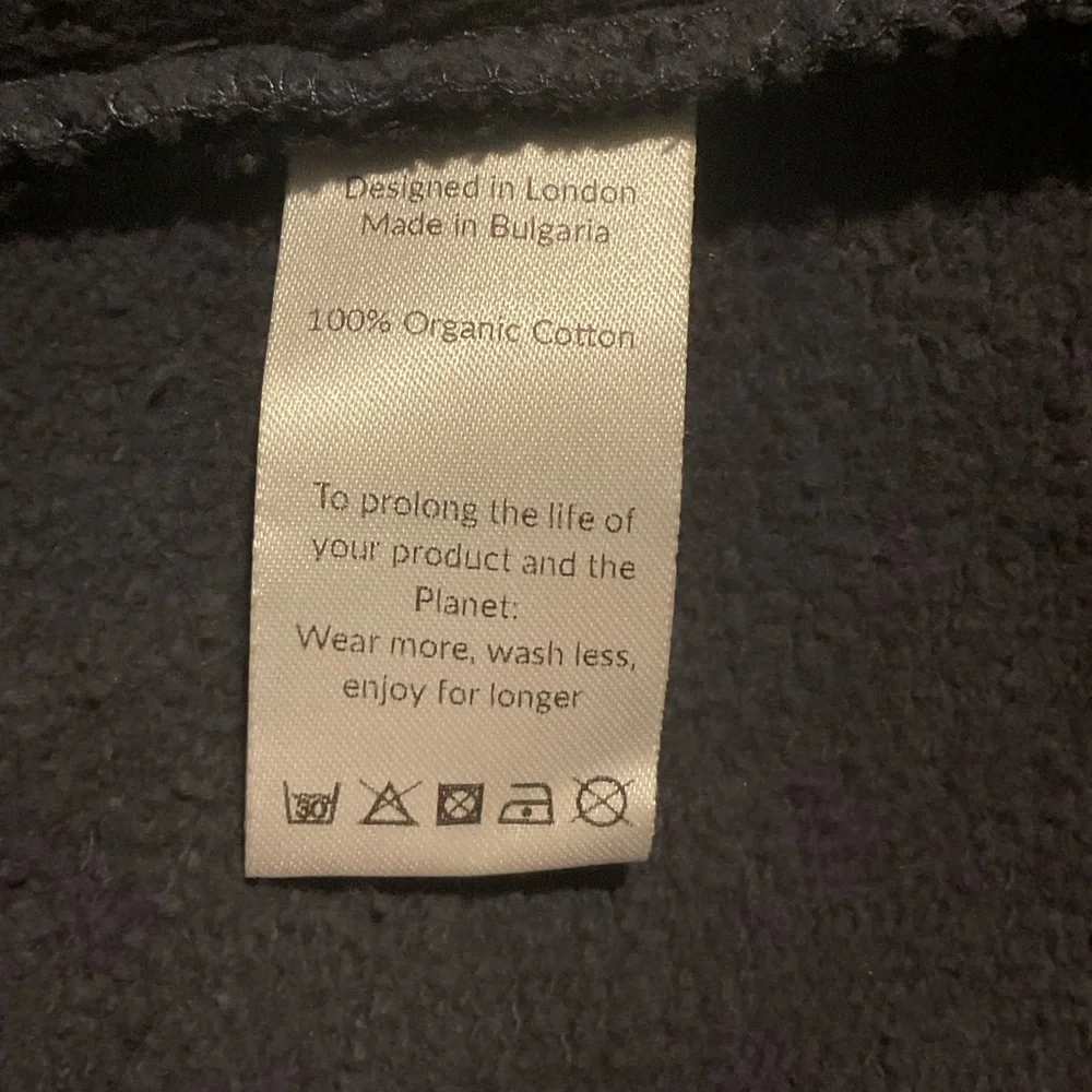 Saint + Sofia Organic Cotton Biker Jacket in Navy Red/Orange Stripe - Picture 10 of 10